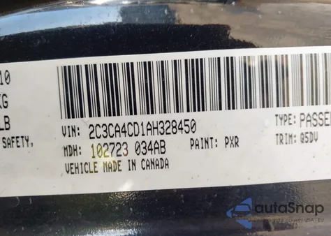 2010 Chrysler 300 Touring from USA, damaged, VIN 2C3CA4CD1AH328450